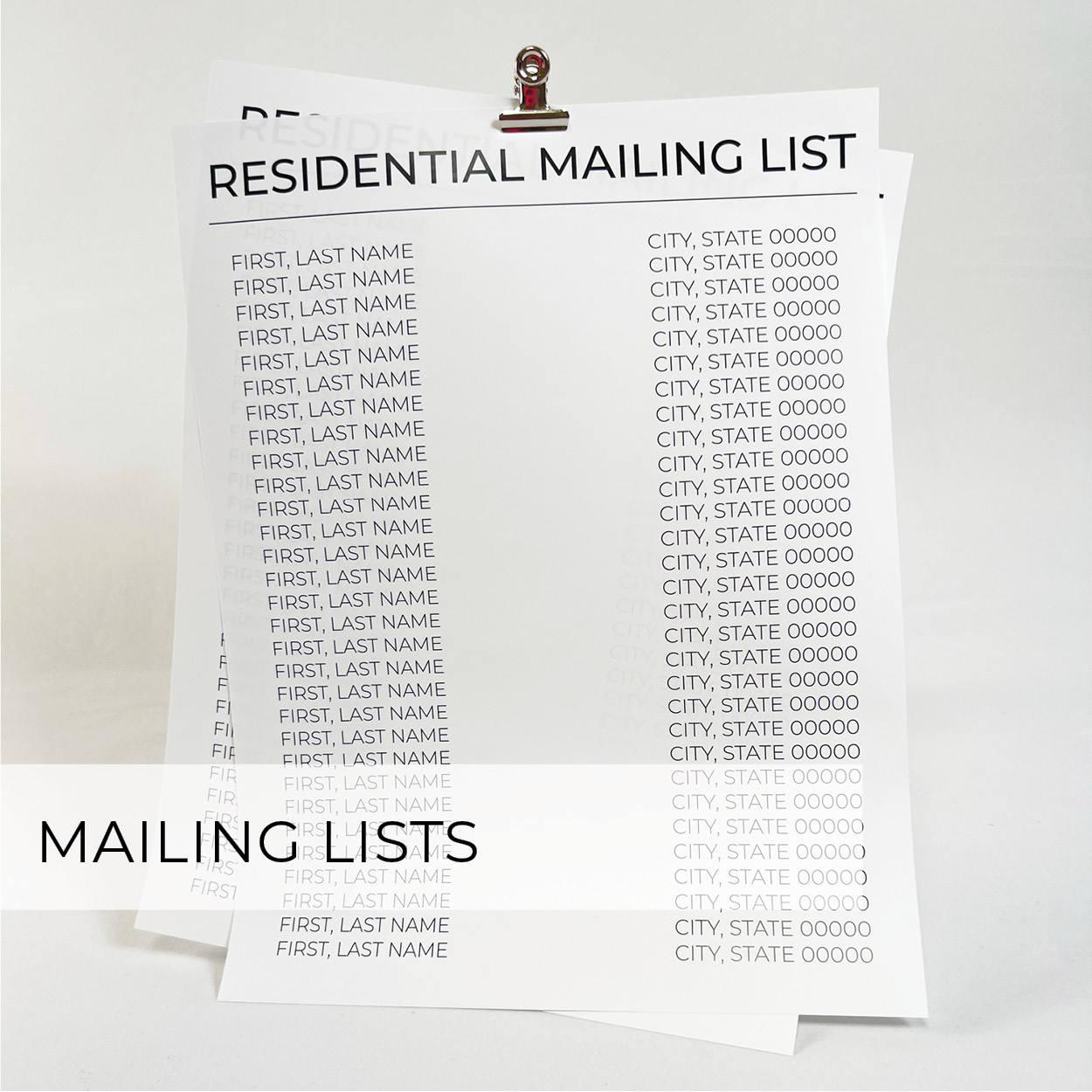 Consumer Mailing List